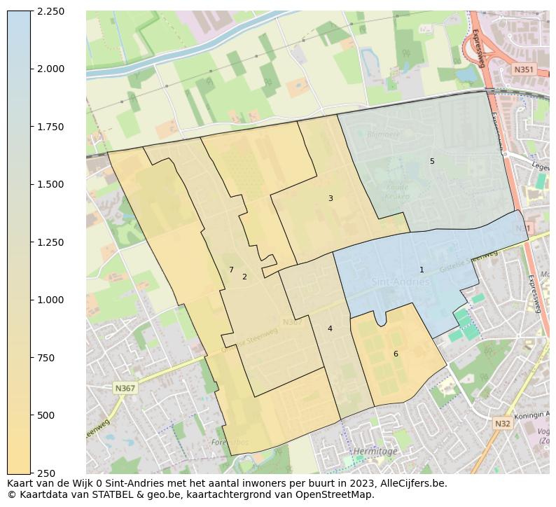 Aantal inwoners op de kaart van de Wijk 0 Sint-Andries: Op deze pagina vind je veel informatie over inwoners (zoals de verdeling naar leeftijdsgroepen, gezinssamenstelling, geslacht, autochtoon of Belgisch met een immigratie achtergrond,...), woningen (aantallen, types, prijs ontwikkeling, gebruik, type eigendom,...) en méér (autobezit, energieverbruik,...)  op basis van open data van STATBEL en diverse andere bronnen!