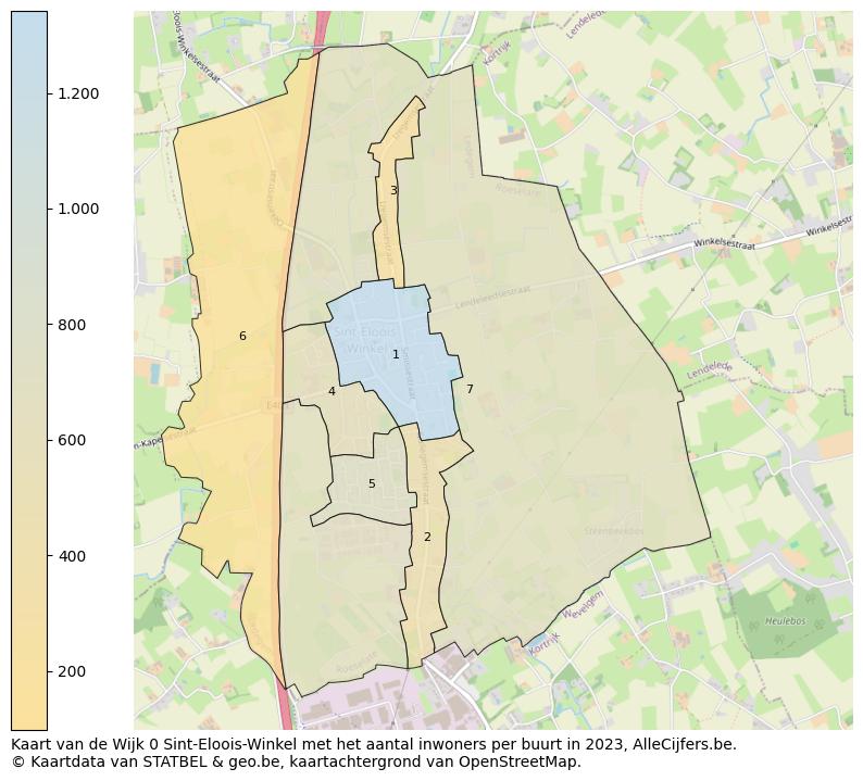 Aantal inwoners op de kaart van de Wijk 0 Sint-Eloois-Winkel: Op deze pagina vind je veel informatie over inwoners (zoals de verdeling naar leeftijdsgroepen, gezinssamenstelling, geslacht, autochtoon of Belgisch met een immigratie achtergrond,...), woningen (aantallen, types, prijs ontwikkeling, gebruik, type eigendom,...) en méér (autobezit, energieverbruik,...)  op basis van open data van STATBEL en diverse andere bronnen!