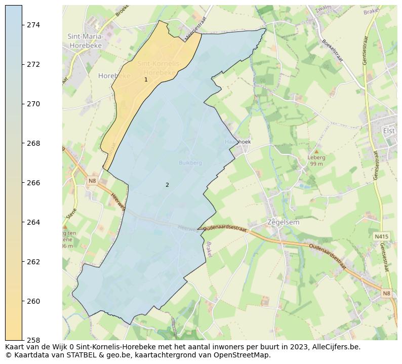 Aantal inwoners op de kaart van de Wijk 0 Sint-Kornelis-Horebeke: Op deze pagina vind je veel informatie over inwoners (zoals de verdeling naar leeftijdsgroepen, gezinssamenstelling, geslacht, autochtoon of Belgisch met een immigratie achtergrond,...), woningen (aantallen, types, prijs ontwikkeling, gebruik, type eigendom,...) en méér (autobezit, energieverbruik,...)  op basis van open data van STATBEL en diverse andere bronnen!