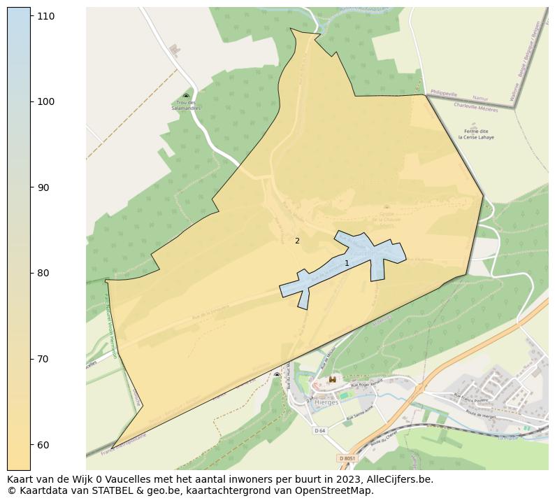 Aantal inwoners op de kaart van de Wijk 0 Vaucelles: Op deze pagina vind je veel informatie over inwoners (zoals de verdeling naar leeftijdsgroepen, gezinssamenstelling, geslacht, autochtoon of Belgisch met een immigratie achtergrond,...), woningen (aantallen, types, prijs ontwikkeling, gebruik, type eigendom,...) en méér (autobezit, energieverbruik,...)  op basis van open data van STATBEL en diverse andere bronnen!