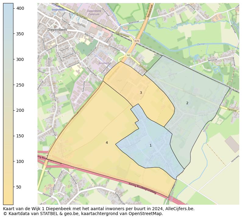 Aantal inwoners op de kaart van de Wijk 1 Diepenbeek: Op deze pagina vind je veel informatie over inwoners (zoals de verdeling naar leeftijdsgroepen, gezinssamenstelling, geslacht, autochtoon of Belgisch met een immigratie achtergrond,...), woningen (aantallen, types, prijs ontwikkeling, gebruik, type eigendom,...) en méér (autobezit, energieverbruik,...)  op basis van open data van STATBEL en diverse andere bronnen!