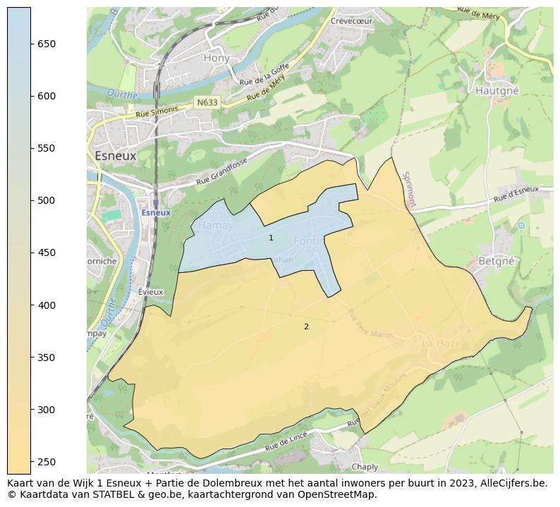 Aantal inwoners op de kaart van de Wijk 1 Esneux + Partie de Dolembreux: Op deze pagina vind je veel informatie over inwoners (zoals de verdeling naar leeftijdsgroepen, gezinssamenstelling, geslacht, autochtoon of Belgisch met een immigratie achtergrond,...), woningen (aantallen, types, prijs ontwikkeling, gebruik, type eigendom,...) en méér (autobezit, energieverbruik,...)  op basis van open data van STATBEL en diverse andere bronnen!
