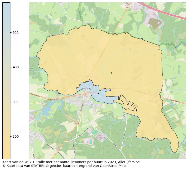 Aantal inwoners op de kaart van de Wijk 1 Etalle: Op deze pagina vind je veel informatie over inwoners (zoals de verdeling naar leeftijdsgroepen, gezinssamenstelling, geslacht, autochtoon of Belgisch met een immigratie achtergrond,...), woningen (aantallen, types, prijs ontwikkeling, gebruik, type eigendom,...) en méér (autobezit, energieverbruik,...)  op basis van open data van STATBEL en diverse andere bronnen!