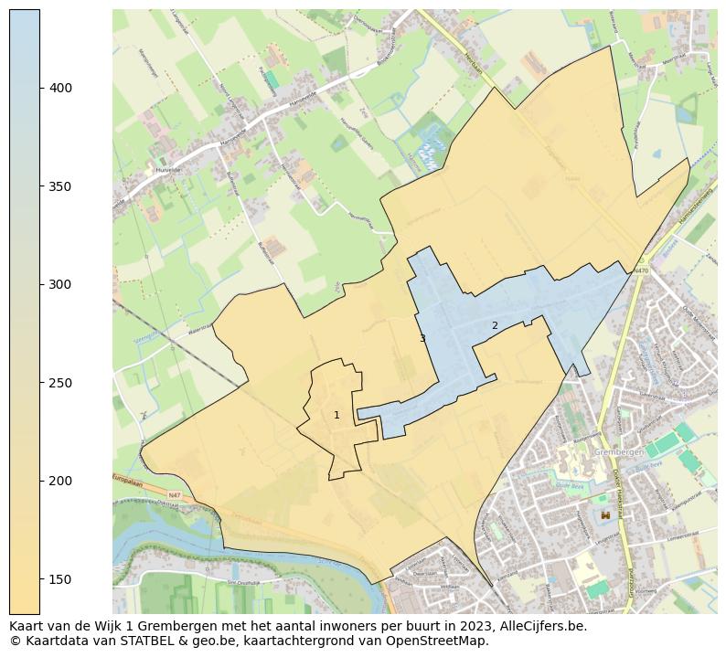 Aantal inwoners op de kaart van de Wijk 1 Grembergen: Op deze pagina vind je veel informatie over inwoners (zoals de verdeling naar leeftijdsgroepen, gezinssamenstelling, geslacht, autochtoon of Belgisch met een immigratie achtergrond,...), woningen (aantallen, types, prijs ontwikkeling, gebruik, type eigendom,...) en méér (autobezit, energieverbruik,...)  op basis van open data van STATBEL en diverse andere bronnen!