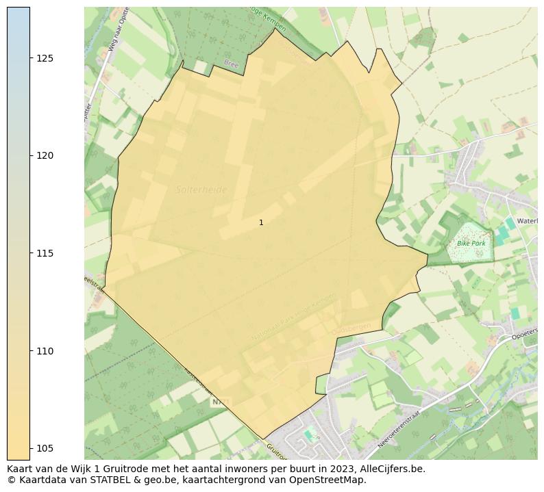 Aantal inwoners op de kaart van de Wijk 1 Gruitrode: Op deze pagina vind je veel informatie over inwoners (zoals de verdeling naar leeftijdsgroepen, gezinssamenstelling, geslacht, autochtoon of Belgisch met een immigratie achtergrond,...), woningen (aantallen, types, prijs ontwikkeling, gebruik, type eigendom,...) en méér (autobezit, energieverbruik,...)  op basis van open data van STATBEL en diverse andere bronnen!