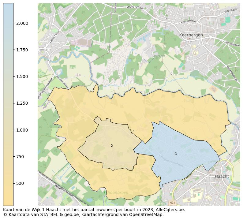 Aantal inwoners op de kaart van de Wijk 1 Haacht: Op deze pagina vind je veel informatie over inwoners (zoals de verdeling naar leeftijdsgroepen, gezinssamenstelling, geslacht, autochtoon of Belgisch met een immigratie achtergrond,...), woningen (aantallen, types, prijs ontwikkeling, gebruik, type eigendom,...) en méér (autobezit, energieverbruik,...)  op basis van open data van STATBEL en diverse andere bronnen!