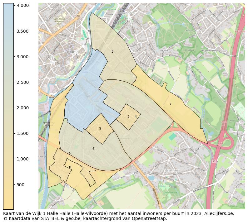 Aantal inwoners op de kaart van de Wijk 1 Halle: Op deze pagina vind je veel informatie over inwoners (zoals de verdeling naar leeftijdsgroepen, gezinssamenstelling, geslacht, autochtoon of Belgisch met een immigratie achtergrond,...), woningen (aantallen, types, prijs ontwikkeling, gebruik, type eigendom,...) en méér (autobezit, energieverbruik,...)  op basis van open data van STATBEL en diverse andere bronnen!