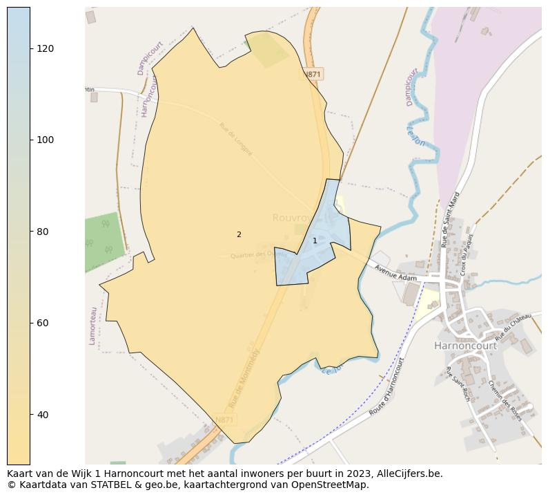 Aantal inwoners op de kaart van de Wijk 1 Harnoncourt: Op deze pagina vind je veel informatie over inwoners (zoals de verdeling naar leeftijdsgroepen, gezinssamenstelling, geslacht, autochtoon of Belgisch met een immigratie achtergrond,...), woningen (aantallen, types, prijs ontwikkeling, gebruik, type eigendom,...) en méér (autobezit, energieverbruik,...)  op basis van open data van STATBEL en diverse andere bronnen!