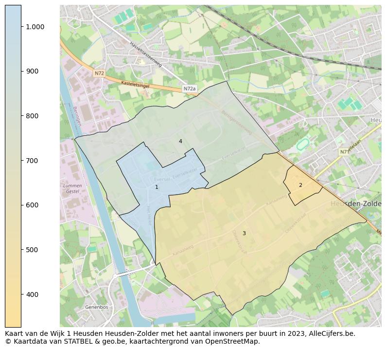 Aantal inwoners op de kaart van de Wijk 1 Heusden: Op deze pagina vind je veel informatie over inwoners (zoals de verdeling naar leeftijdsgroepen, gezinssamenstelling, geslacht, autochtoon of Belgisch met een immigratie achtergrond,...), woningen (aantallen, types, prijs ontwikkeling, gebruik, type eigendom,...) en méér (autobezit, energieverbruik,...)  op basis van open data van STATBEL en diverse andere bronnen!