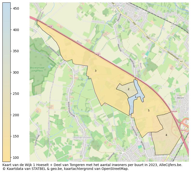 Aantal inwoners op de kaart van de Wijk 1 Hoeselt + Deel van Tongeren: Op deze pagina vind je veel informatie over inwoners (zoals de verdeling naar leeftijdsgroepen, gezinssamenstelling, geslacht, autochtoon of Belgisch met een immigratie achtergrond,...), woningen (aantallen, types, prijs ontwikkeling, gebruik, type eigendom,...) en méér (autobezit, energieverbruik,...)  op basis van open data van STATBEL en diverse andere bronnen!