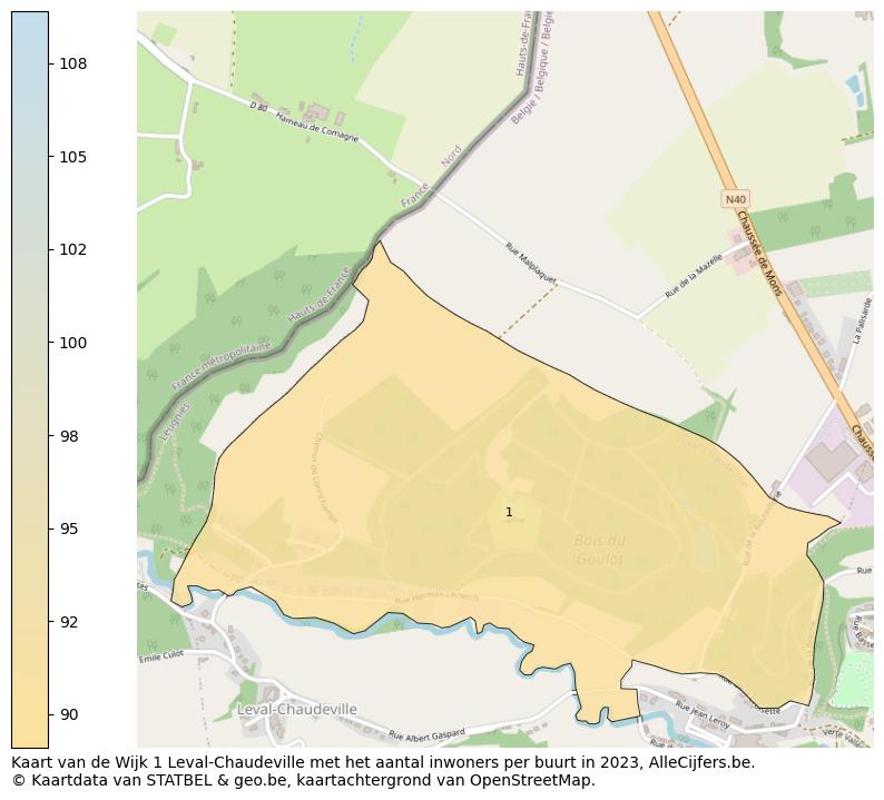 Aantal inwoners op de kaart van de Wijk 1 Leval-Chaudeville: Op deze pagina vind je veel informatie over inwoners (zoals de verdeling naar leeftijdsgroepen, gezinssamenstelling, geslacht, autochtoon of Belgisch met een immigratie achtergrond,...), woningen (aantallen, types, prijs ontwikkeling, gebruik, type eigendom,...) en méér (autobezit, energieverbruik,...)  op basis van open data van STATBEL en diverse andere bronnen!
