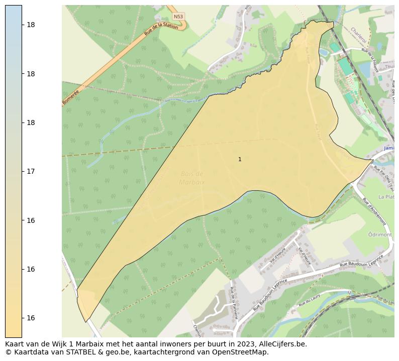 Aantal inwoners op de kaart van de Wijk 1 Marbaix: Op deze pagina vind je veel informatie over inwoners (zoals de verdeling naar leeftijdsgroepen, gezinssamenstelling, geslacht, autochtoon of Belgisch met een immigratie achtergrond,...), woningen (aantallen, types, prijs ontwikkeling, gebruik, type eigendom,...) en méér (autobezit, energieverbruik,...)  op basis van open data van STATBEL en diverse andere bronnen!