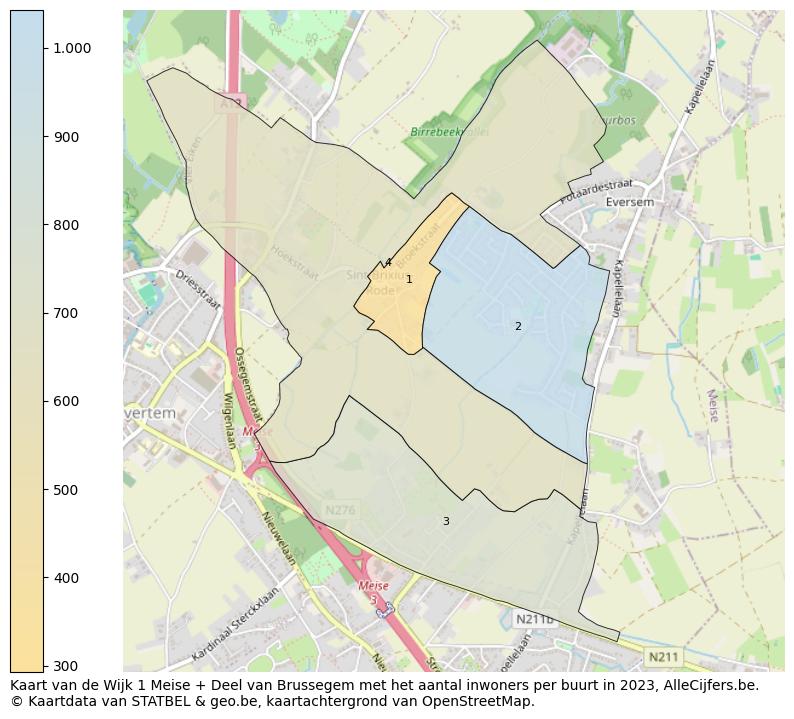 Aantal inwoners op de kaart van de Wijk 1 Meise + Deel van Brussegem: Op deze pagina vind je veel informatie over inwoners (zoals de verdeling naar leeftijdsgroepen, gezinssamenstelling, geslacht, autochtoon of Belgisch met een immigratie achtergrond,...), woningen (aantallen, types, prijs ontwikkeling, gebruik, type eigendom,...) en méér (autobezit, energieverbruik,...)  op basis van open data van STATBEL en diverse andere bronnen!