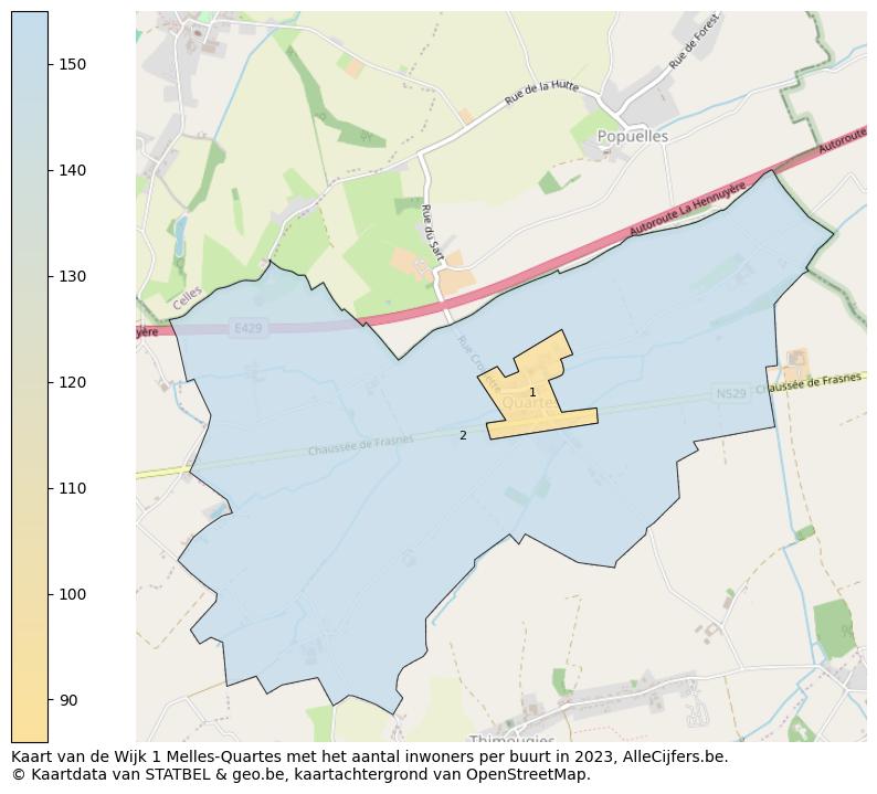Aantal inwoners op de kaart van de Wijk 1 Melles-Quartes: Op deze pagina vind je veel informatie over inwoners (zoals de verdeling naar leeftijdsgroepen, gezinssamenstelling, geslacht, autochtoon of Belgisch met een immigratie achtergrond,...), woningen (aantallen, types, prijs ontwikkeling, gebruik, type eigendom,...) en méér (autobezit, energieverbruik,...)  op basis van open data van STATBEL en diverse andere bronnen!