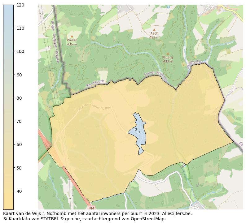 Aantal inwoners op de kaart van de Wijk 1 Nothomb: Op deze pagina vind je veel informatie over inwoners (zoals de verdeling naar leeftijdsgroepen, gezinssamenstelling, geslacht, autochtoon of Belgisch met een immigratie achtergrond,...), woningen (aantallen, types, prijs ontwikkeling, gebruik, type eigendom,...) en méér (autobezit, energieverbruik,...)  op basis van open data van STATBEL en diverse andere bronnen!