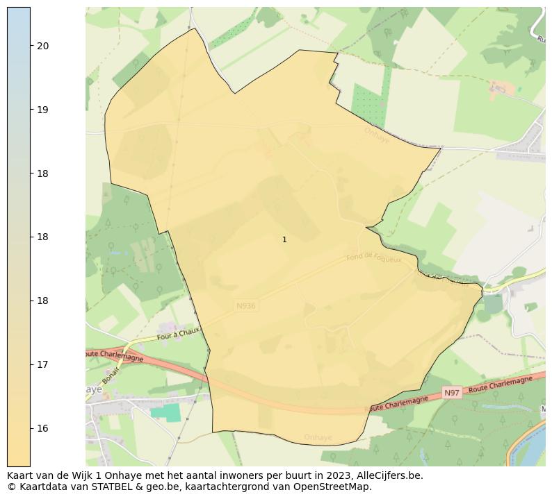 Aantal inwoners op de kaart van de Wijk 1 Onhaye: Op deze pagina vind je veel informatie over inwoners (zoals de verdeling naar leeftijdsgroepen, gezinssamenstelling, geslacht, autochtoon of Belgisch met een immigratie achtergrond,...), woningen (aantallen, types, prijs ontwikkeling, gebruik, type eigendom,...) en méér (autobezit, energieverbruik,...)  op basis van open data van STATBEL en diverse andere bronnen!