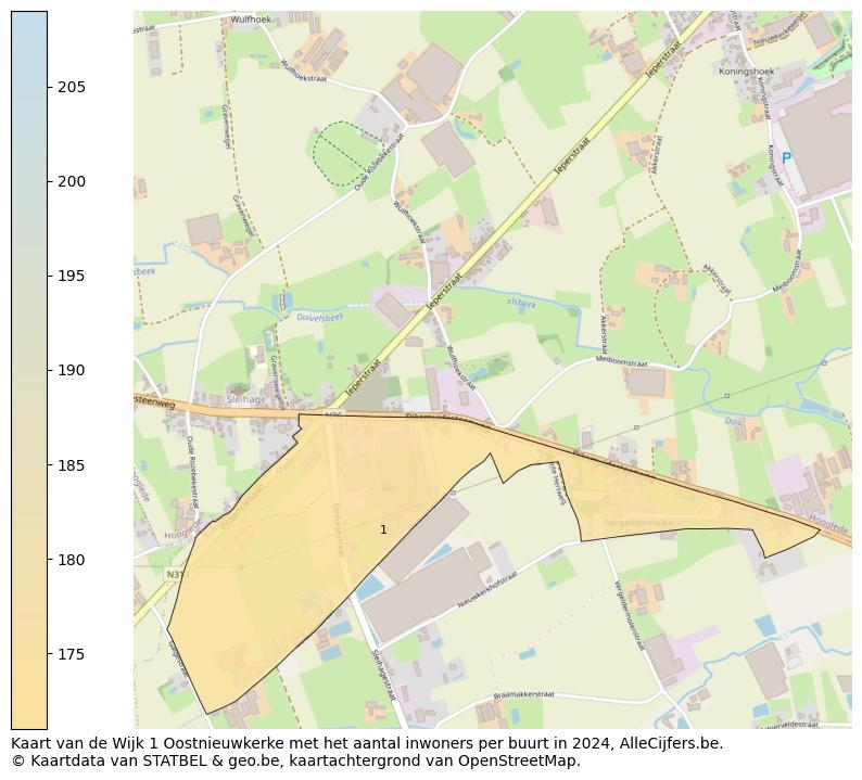 Aantal inwoners op de kaart van de Wijk 1 Oostnieuwkerke: Op deze pagina vind je veel informatie over inwoners (zoals de verdeling naar leeftijdsgroepen, gezinssamenstelling, geslacht, autochtoon of Belgisch met een immigratie achtergrond,...), woningen (aantallen, types, prijs ontwikkeling, gebruik, type eigendom,...) en méér (autobezit, energieverbruik,...)  op basis van open data van STATBEL en diverse andere bronnen!