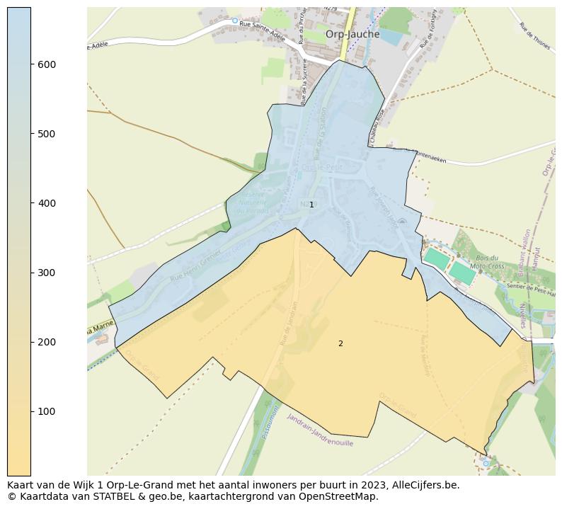 Aantal inwoners op de kaart van de Wijk 1 Orp-Le-Grand: Op deze pagina vind je veel informatie over inwoners (zoals de verdeling naar leeftijdsgroepen, gezinssamenstelling, geslacht, autochtoon of Belgisch met een immigratie achtergrond,...), woningen (aantallen, types, prijs ontwikkeling, gebruik, type eigendom,...) en méér (autobezit, energieverbruik,...)  op basis van open data van STATBEL en diverse andere bronnen!