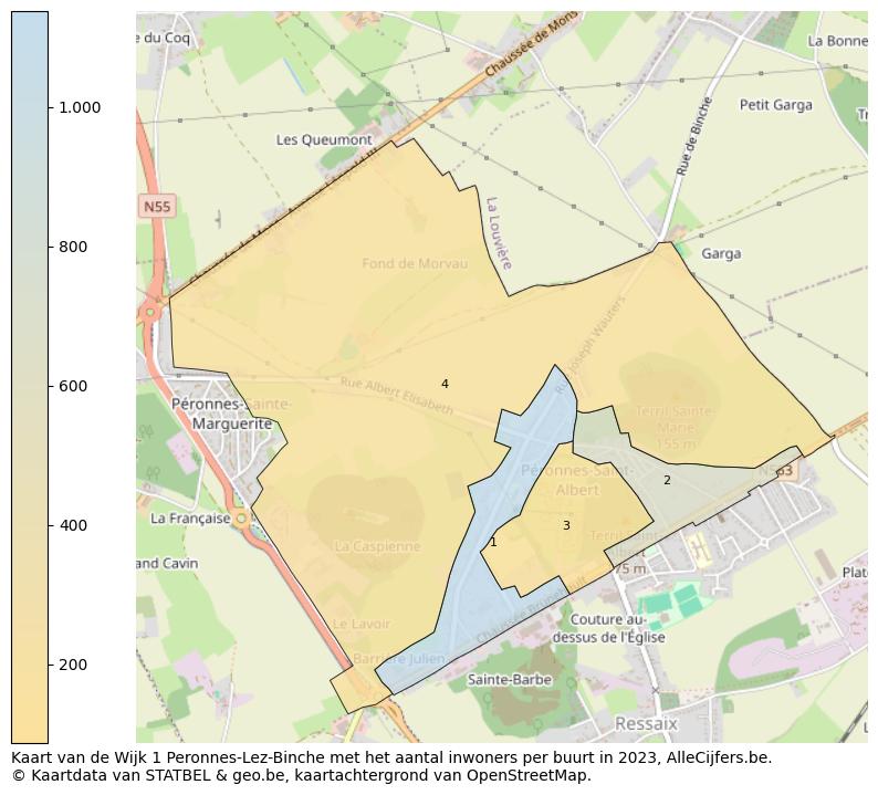 Aantal inwoners op de kaart van de Wijk 1 Peronnes-Lez-Binche: Op deze pagina vind je veel informatie over inwoners (zoals de verdeling naar leeftijdsgroepen, gezinssamenstelling, geslacht, autochtoon of Belgisch met een immigratie achtergrond,...), woningen (aantallen, types, prijs ontwikkeling, gebruik, type eigendom,...) en méér (autobezit, energieverbruik,...)  op basis van open data van STATBEL en diverse andere bronnen!