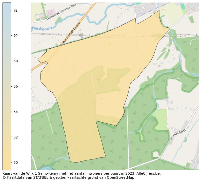 Aantal inwoners op de kaart van de Wijk 1 Saint-Remy: Op deze pagina vind je veel informatie over inwoners (zoals de verdeling naar leeftijdsgroepen, gezinssamenstelling, geslacht, autochtoon of Belgisch met een immigratie achtergrond,...), woningen (aantallen, types, prijs ontwikkeling, gebruik, type eigendom,...) en méér (autobezit, energieverbruik,...)  op basis van open data van STATBEL en diverse andere bronnen!