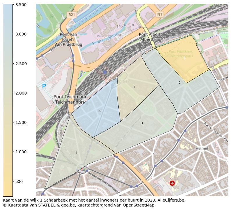 Aantal inwoners op de kaart van de Wijk 1 Schaarbeek: Op deze pagina vind je veel informatie over inwoners (zoals de verdeling naar leeftijdsgroepen, gezinssamenstelling, geslacht, autochtoon of Belgisch met een immigratie achtergrond,...), woningen (aantallen, types, prijs ontwikkeling, gebruik, type eigendom,...) en méér (autobezit, energieverbruik,...)  op basis van open data van STATBEL en diverse andere bronnen!