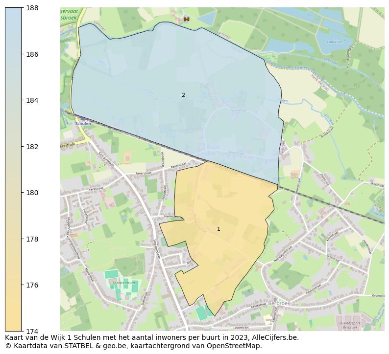 Aantal inwoners op de kaart van de Wijk 1 Schulen: Op deze pagina vind je veel informatie over inwoners (zoals de verdeling naar leeftijdsgroepen, gezinssamenstelling, geslacht, autochtoon of Belgisch met een immigratie achtergrond,...), woningen (aantallen, types, prijs ontwikkeling, gebruik, type eigendom,...) en méér (autobezit, energieverbruik,...)  op basis van open data van STATBEL en diverse andere bronnen!