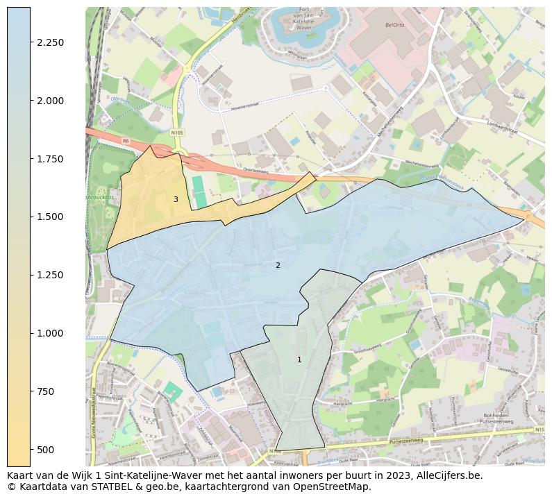 Aantal inwoners op de kaart van de Wijk 1 Sint-Katelijne-Waver: Op deze pagina vind je veel informatie over inwoners (zoals de verdeling naar leeftijdsgroepen, gezinssamenstelling, geslacht, autochtoon of Belgisch met een immigratie achtergrond,...), woningen (aantallen, types, prijs ontwikkeling, gebruik, type eigendom,...) en méér (autobezit, energieverbruik,...)  op basis van open data van STATBEL en diverse andere bronnen!