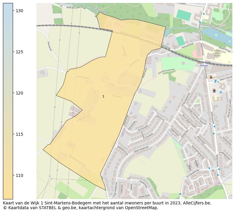 Aantal inwoners op de kaart van de Wijk 1 Sint-Martens-Bodegem: Op deze pagina vind je veel informatie over inwoners (zoals de verdeling naar leeftijdsgroepen, gezinssamenstelling, geslacht, autochtoon of Belgisch met een immigratie achtergrond,...), woningen (aantallen, types, prijs ontwikkeling, gebruik, type eigendom,...) en méér (autobezit, energieverbruik,...)  op basis van open data van STATBEL en diverse andere bronnen!