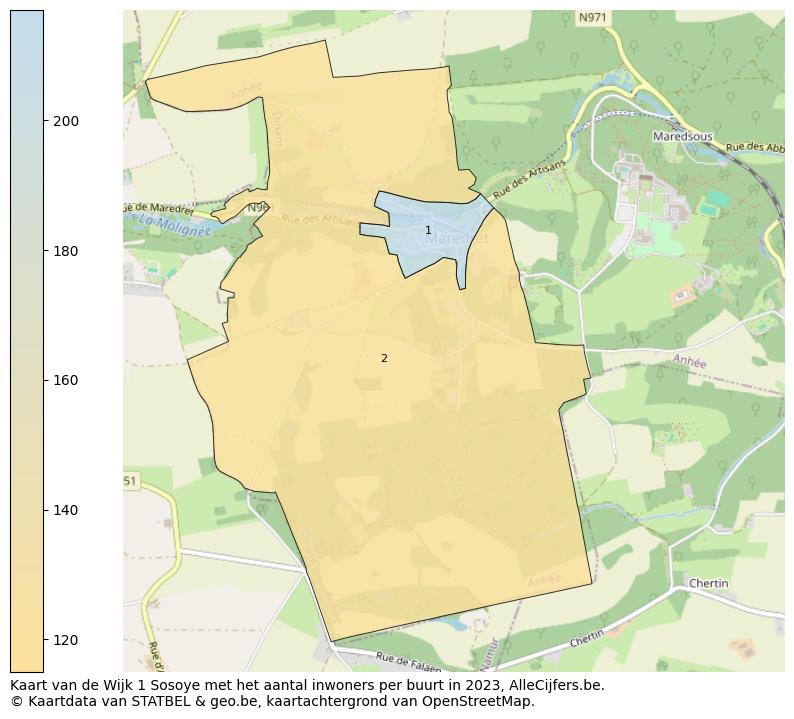 Aantal inwoners op de kaart van de Wijk 1 Sosoye: Op deze pagina vind je veel informatie over inwoners (zoals de verdeling naar leeftijdsgroepen, gezinssamenstelling, geslacht, autochtoon of Belgisch met een immigratie achtergrond,...), woningen (aantallen, types, prijs ontwikkeling, gebruik, type eigendom,...) en méér (autobezit, energieverbruik,...)  op basis van open data van STATBEL en diverse andere bronnen!