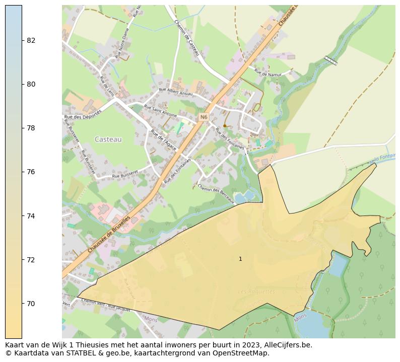 Aantal inwoners op de kaart van de Wijk 1 Thieusies: Op deze pagina vind je veel informatie over inwoners (zoals de verdeling naar leeftijdsgroepen, gezinssamenstelling, geslacht, autochtoon of Belgisch met een immigratie achtergrond,...), woningen (aantallen, types, prijs ontwikkeling, gebruik, type eigendom,...) en méér (autobezit, energieverbruik,...)  op basis van open data van STATBEL en diverse andere bronnen!