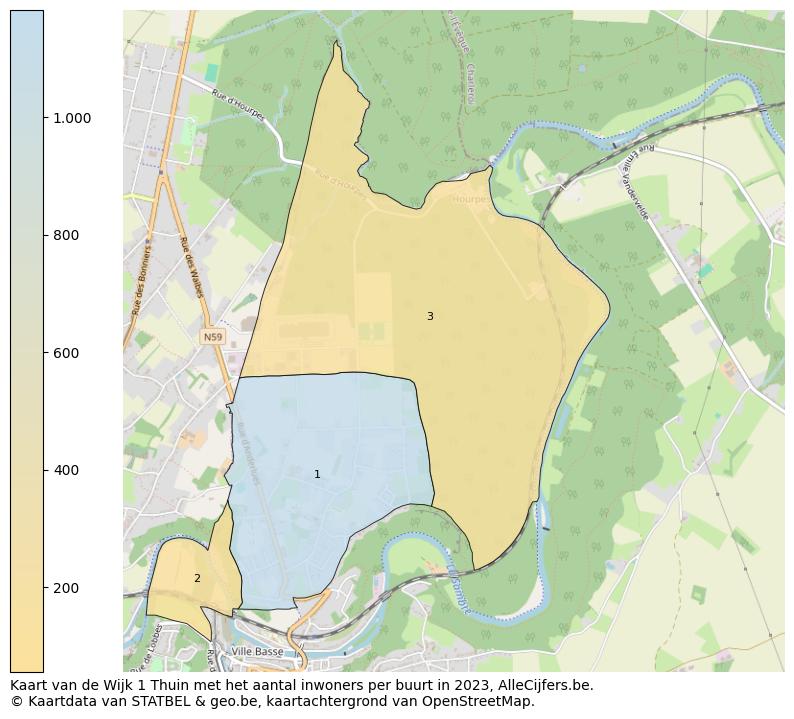 Aantal inwoners op de kaart van de Wijk 1 Thuin: Op deze pagina vind je veel informatie over inwoners (zoals de verdeling naar leeftijdsgroepen, gezinssamenstelling, geslacht, autochtoon of Belgisch met een immigratie achtergrond,...), woningen (aantallen, types, prijs ontwikkeling, gebruik, type eigendom,...) en méér (autobezit, energieverbruik,...)  op basis van open data van STATBEL en diverse andere bronnen!