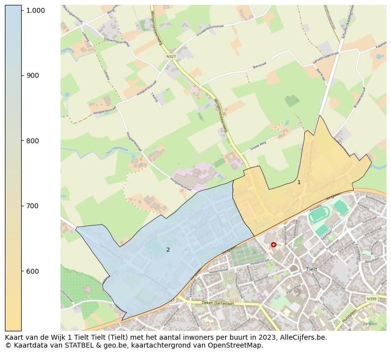 Aantal inwoners op de kaart van de Wijk 1 Tielt: Op deze pagina vind je veel informatie over inwoners (zoals de verdeling naar leeftijdsgroepen, gezinssamenstelling, geslacht, autochtoon of Belgisch met een immigratie achtergrond,...), woningen (aantallen, types, prijs ontwikkeling, gebruik, type eigendom,...) en méér (autobezit, energieverbruik,...)  op basis van open data van STATBEL en diverse andere bronnen!