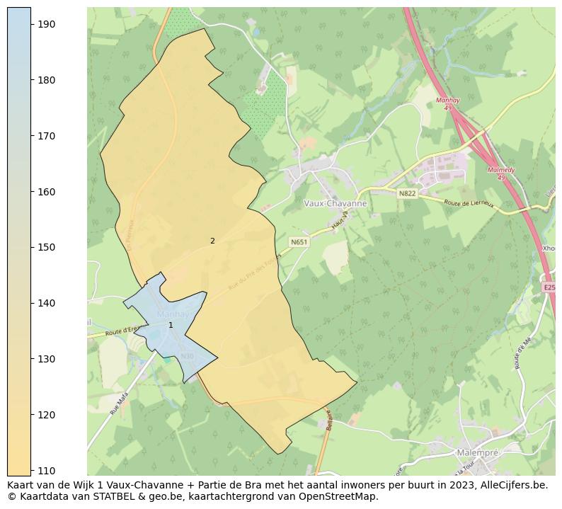 Aantal inwoners op de kaart van de Wijk 1 Vaux-Chavanne + Partie de Bra: Op deze pagina vind je veel informatie over inwoners (zoals de verdeling naar leeftijdsgroepen, gezinssamenstelling, geslacht, autochtoon of Belgisch met een immigratie achtergrond,...), woningen (aantallen, types, prijs ontwikkeling, gebruik, type eigendom,...) en méér (autobezit, energieverbruik,...)  op basis van open data van STATBEL en diverse andere bronnen!