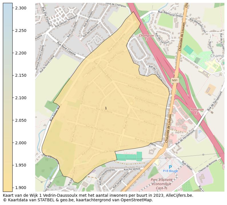 Aantal inwoners op de kaart van de Wijk 1 Vedrin-Daussoulx: Op deze pagina vind je veel informatie over inwoners (zoals de verdeling naar leeftijdsgroepen, gezinssamenstelling, geslacht, autochtoon of Belgisch met een immigratie achtergrond,...), woningen (aantallen, types, prijs ontwikkeling, gebruik, type eigendom,...) en méér (autobezit, energieverbruik,...)  op basis van open data van STATBEL en diverse andere bronnen!