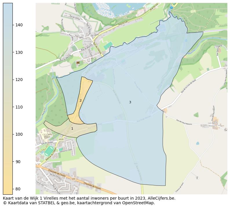 Aantal inwoners op de kaart van de Wijk 1 Virelles: Op deze pagina vind je veel informatie over inwoners (zoals de verdeling naar leeftijdsgroepen, gezinssamenstelling, geslacht, autochtoon of Belgisch met een immigratie achtergrond,...), woningen (aantallen, types, prijs ontwikkeling, gebruik, type eigendom,...) en méér (autobezit, energieverbruik,...)  op basis van open data van STATBEL en diverse andere bronnen!