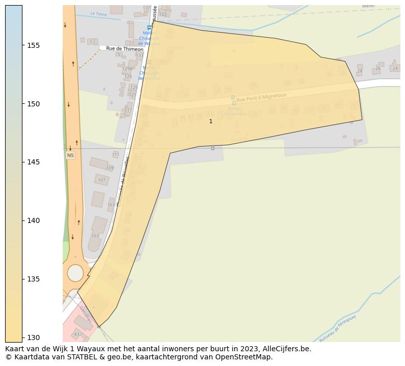 Aantal inwoners op de kaart van de Wijk 1 Wayaux: Op deze pagina vind je veel informatie over inwoners (zoals de verdeling naar leeftijdsgroepen, gezinssamenstelling, geslacht, autochtoon of Belgisch met een immigratie achtergrond,...), woningen (aantallen, types, prijs ontwikkeling, gebruik, type eigendom,...) en méér (autobezit, energieverbruik,...)  op basis van open data van STATBEL en diverse andere bronnen!