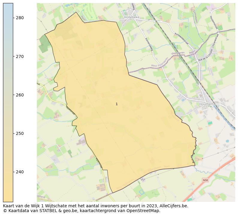 Aantal inwoners op de kaart van de Wijk 1 Wijtschate: Op deze pagina vind je veel informatie over inwoners (zoals de verdeling naar leeftijdsgroepen, gezinssamenstelling, geslacht, autochtoon of Belgisch met een immigratie achtergrond,...), woningen (aantallen, types, prijs ontwikkeling, gebruik, type eigendom,...) en méér (autobezit, energieverbruik,...)  op basis van open data van STATBEL en diverse andere bronnen!