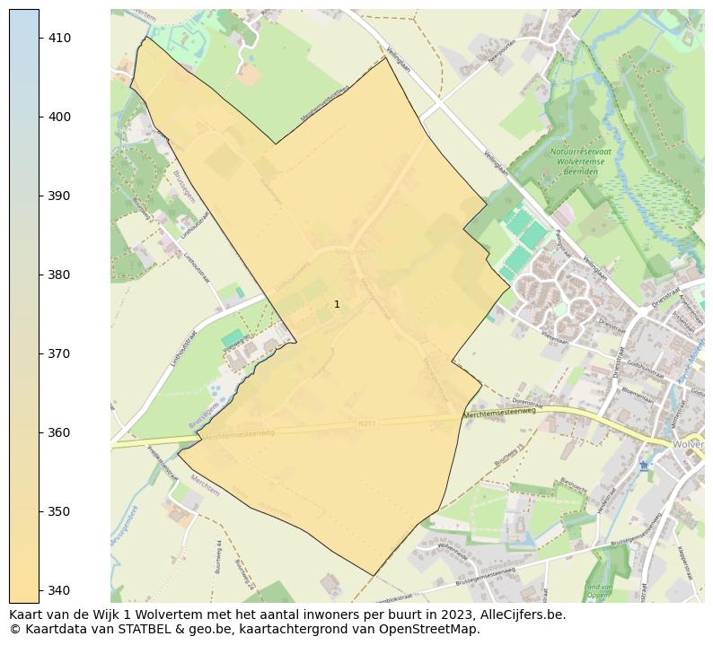 Aantal inwoners op de kaart van de Wijk 1 Wolvertem: Op deze pagina vind je veel informatie over inwoners (zoals de verdeling naar leeftijdsgroepen, gezinssamenstelling, geslacht, autochtoon of Belgisch met een immigratie achtergrond,...), woningen (aantallen, types, prijs ontwikkeling, gebruik, type eigendom,...) en méér (autobezit, energieverbruik,...)  op basis van open data van STATBEL en diverse andere bronnen!