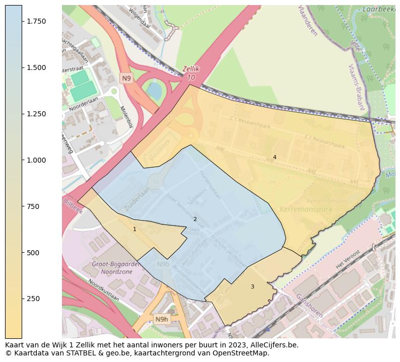 Aantal inwoners op de kaart van de Wijk 1 Zellik: Op deze pagina vind je veel informatie over inwoners (zoals de verdeling naar leeftijdsgroepen, gezinssamenstelling, geslacht, autochtoon of Belgisch met een immigratie achtergrond,...), woningen (aantallen, types, prijs ontwikkeling, gebruik, type eigendom,...) en méér (autobezit, energieverbruik,...)  op basis van open data van STATBEL en diverse andere bronnen!