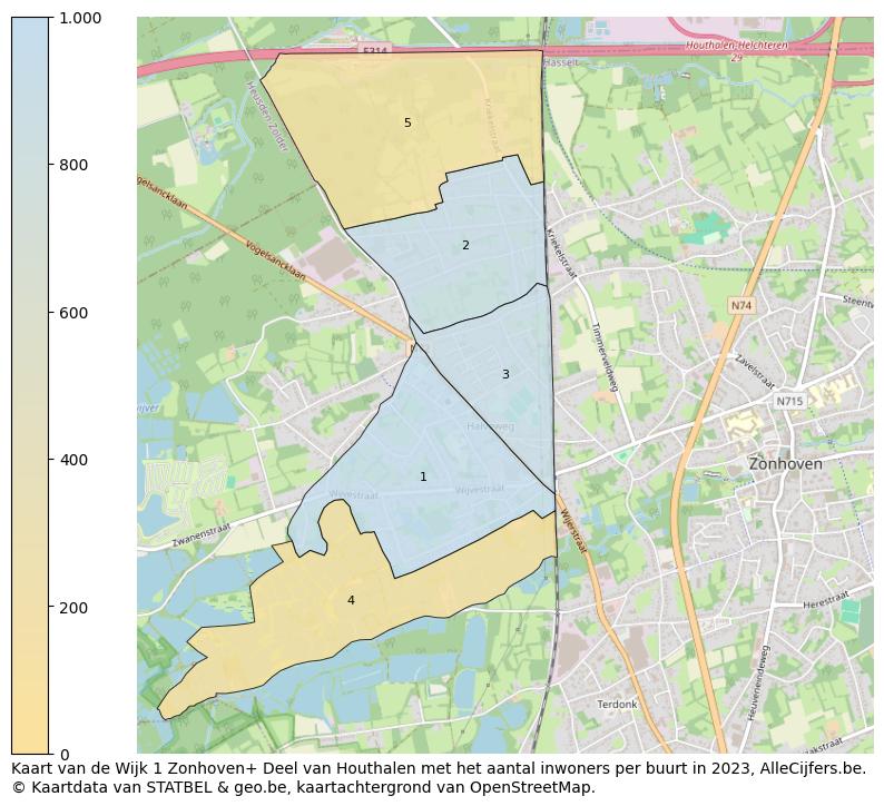 Aantal inwoners op de kaart van de Wijk 1 Zonhoven+ Deel van Houthalen: Op deze pagina vind je veel informatie over inwoners (zoals de verdeling naar leeftijdsgroepen, gezinssamenstelling, geslacht, autochtoon of Belgisch met een immigratie achtergrond,...), woningen (aantallen, types, prijs ontwikkeling, gebruik, type eigendom,...) en méér (autobezit, energieverbruik,...)  op basis van open data van STATBEL en diverse andere bronnen!