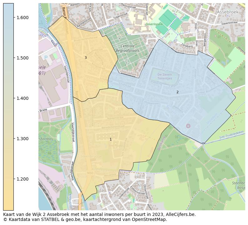 Aantal inwoners op de kaart van de Wijk 2 Assebroek: Op deze pagina vind je veel informatie over inwoners (zoals de verdeling naar leeftijdsgroepen, gezinssamenstelling, geslacht, autochtoon of Belgisch met een immigratie achtergrond,...), woningen (aantallen, types, prijs ontwikkeling, gebruik, type eigendom,...) en méér (autobezit, energieverbruik,...)  op basis van open data van STATBEL en diverse andere bronnen!