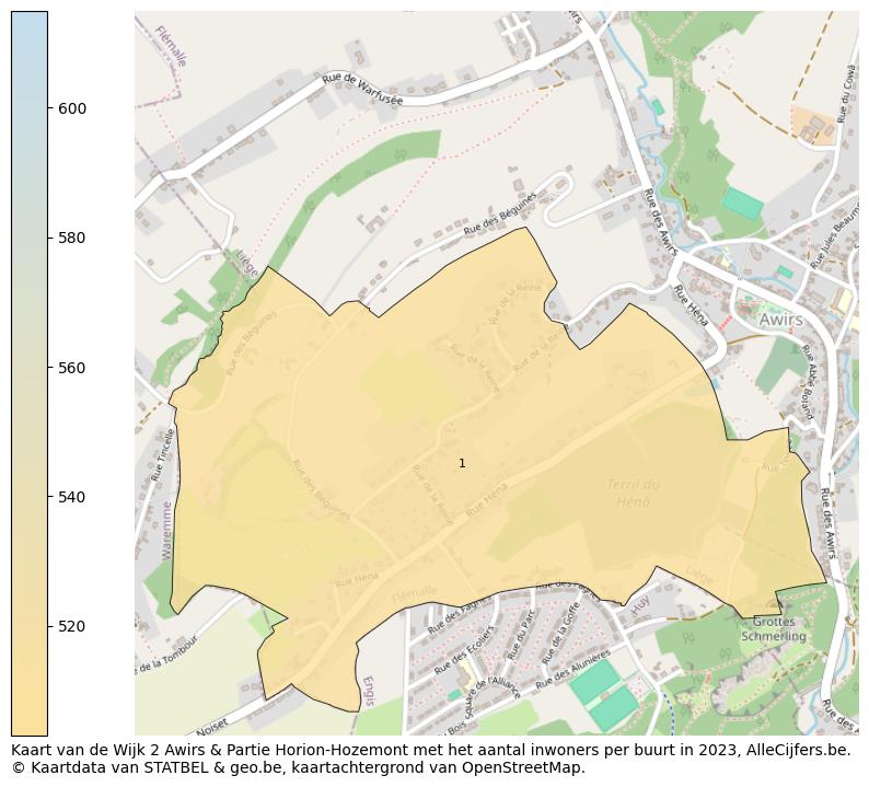 Aantal inwoners op de kaart van de Wijk 2 Awirs & Partie Horion-Hozemont: Op deze pagina vind je veel informatie over inwoners (zoals de verdeling naar leeftijdsgroepen, gezinssamenstelling, geslacht, autochtoon of Belgisch met een immigratie achtergrond,...), woningen (aantallen, types, prijs ontwikkeling, gebruik, type eigendom,...) en méér (autobezit, energieverbruik,...)  op basis van open data van STATBEL en diverse andere bronnen!