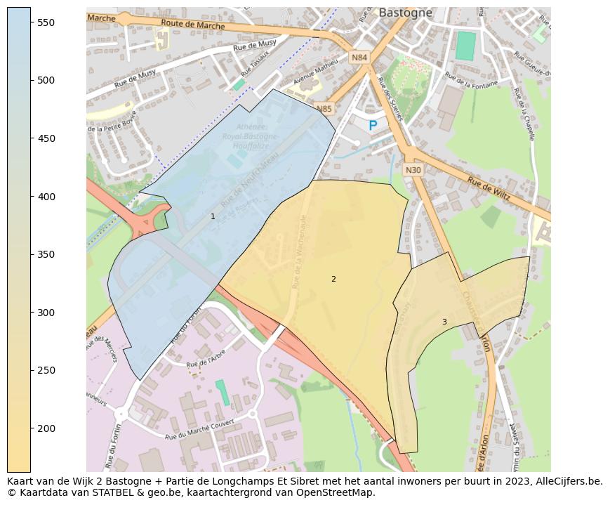Aantal inwoners op de kaart van de Wijk 2 Bastogne + Partie de Longchamps Et Sibret: Op deze pagina vind je veel informatie over inwoners (zoals de verdeling naar leeftijdsgroepen, gezinssamenstelling, geslacht, autochtoon of Belgisch met een immigratie achtergrond,...), woningen (aantallen, types, prijs ontwikkeling, gebruik, type eigendom,...) en méér (autobezit, energieverbruik,...)  op basis van open data van STATBEL en diverse andere bronnen!