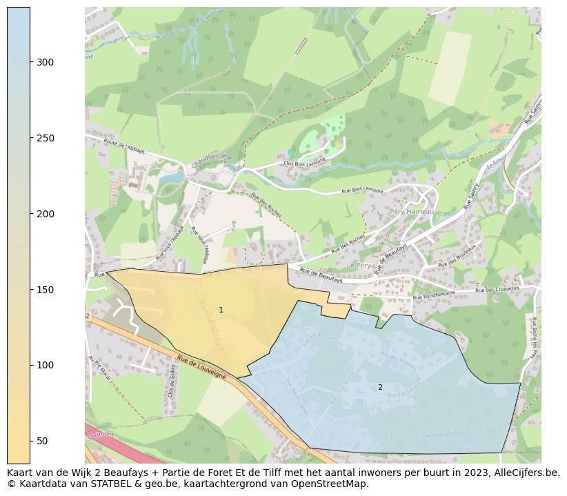 Aantal inwoners op de kaart van de Wijk 2 Beaufays + Partie de Foret Et de Tilff: Op deze pagina vind je veel informatie over inwoners (zoals de verdeling naar leeftijdsgroepen, gezinssamenstelling, geslacht, autochtoon of Belgisch met een immigratie achtergrond,...), woningen (aantallen, types, prijs ontwikkeling, gebruik, type eigendom,...) en méér (autobezit, energieverbruik,...)  op basis van open data van STATBEL en diverse andere bronnen!