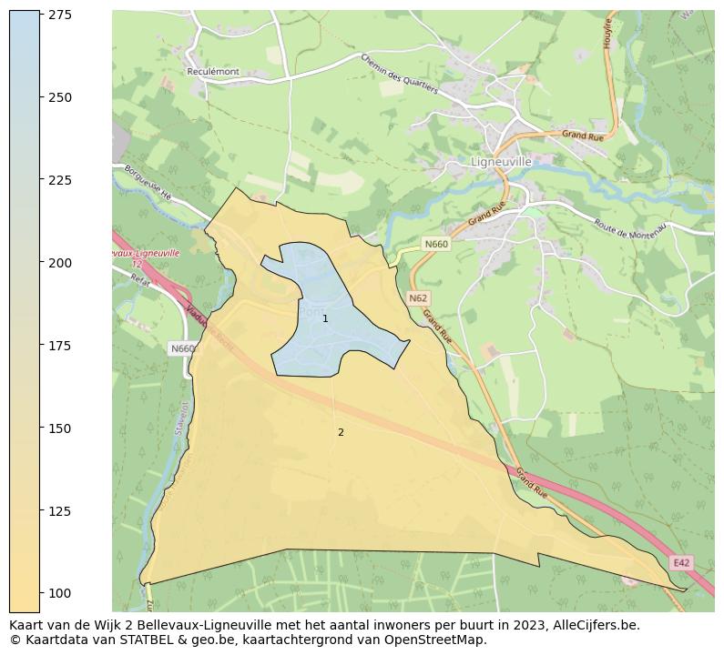Aantal inwoners op de kaart van de Wijk 2 Bellevaux-Ligneuville: Op deze pagina vind je veel informatie over inwoners (zoals de verdeling naar leeftijdsgroepen, gezinssamenstelling, geslacht, autochtoon of Belgisch met een immigratie achtergrond,...), woningen (aantallen, types, prijs ontwikkeling, gebruik, type eigendom,...) en méér (autobezit, energieverbruik,...)  op basis van open data van STATBEL en diverse andere bronnen!