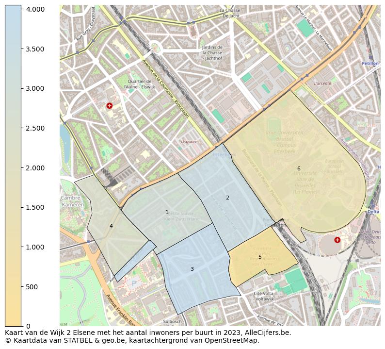 Aantal inwoners op de kaart van de Wijk 2 Elsene: Op deze pagina vind je veel informatie over inwoners (zoals de verdeling naar leeftijdsgroepen, gezinssamenstelling, geslacht, autochtoon of Belgisch met een immigratie achtergrond,...), woningen (aantallen, types, prijs ontwikkeling, gebruik, type eigendom,...) en méér (autobezit, energieverbruik,...)  op basis van open data van STATBEL en diverse andere bronnen!
