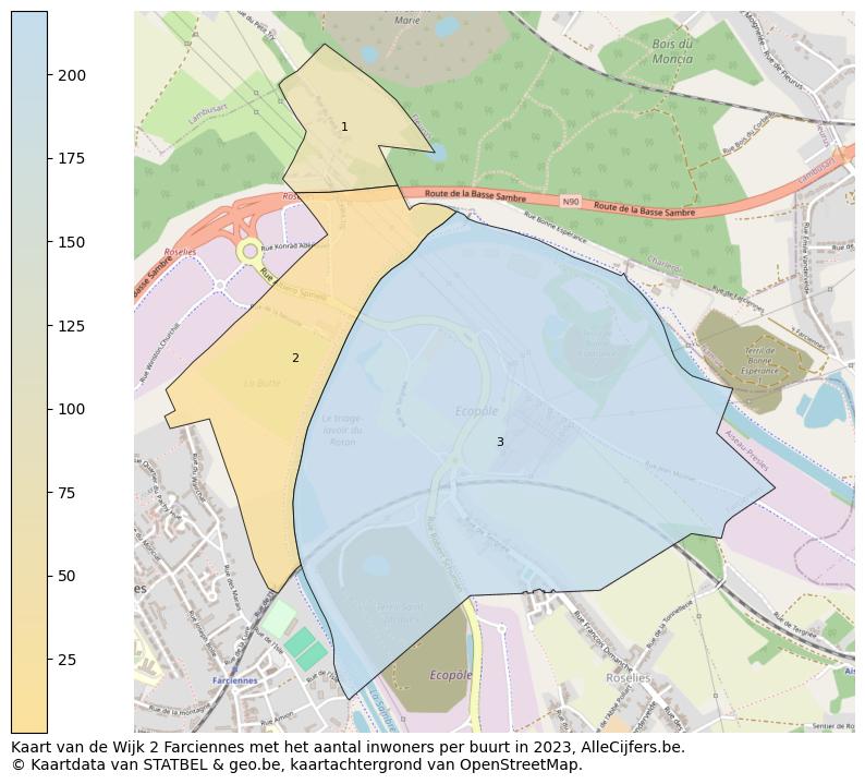 Aantal inwoners op de kaart van de Wijk 2 Farciennes: Op deze pagina vind je veel informatie over inwoners (zoals de verdeling naar leeftijdsgroepen, gezinssamenstelling, geslacht, autochtoon of Belgisch met een immigratie achtergrond,...), woningen (aantallen, types, prijs ontwikkeling, gebruik, type eigendom,...) en méér (autobezit, energieverbruik,...)  op basis van open data van STATBEL en diverse andere bronnen!