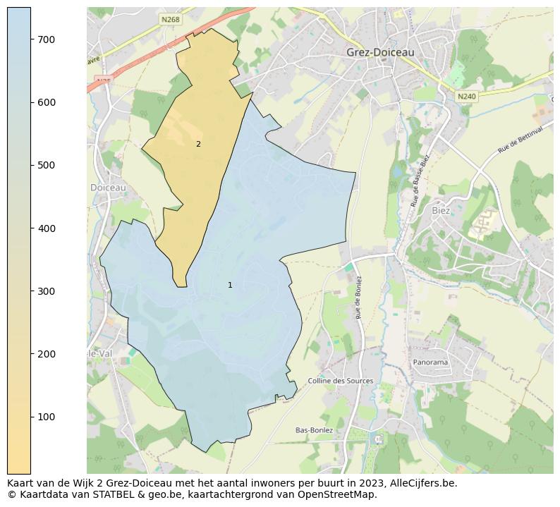 Aantal inwoners op de kaart van de Wijk 2 Grez-Doiceau: Op deze pagina vind je veel informatie over inwoners (zoals de verdeling naar leeftijdsgroepen, gezinssamenstelling, geslacht, autochtoon of Belgisch met een immigratie achtergrond,...), woningen (aantallen, types, prijs ontwikkeling, gebruik, type eigendom,...) en méér (autobezit, energieverbruik,...)  op basis van open data van STATBEL en diverse andere bronnen!