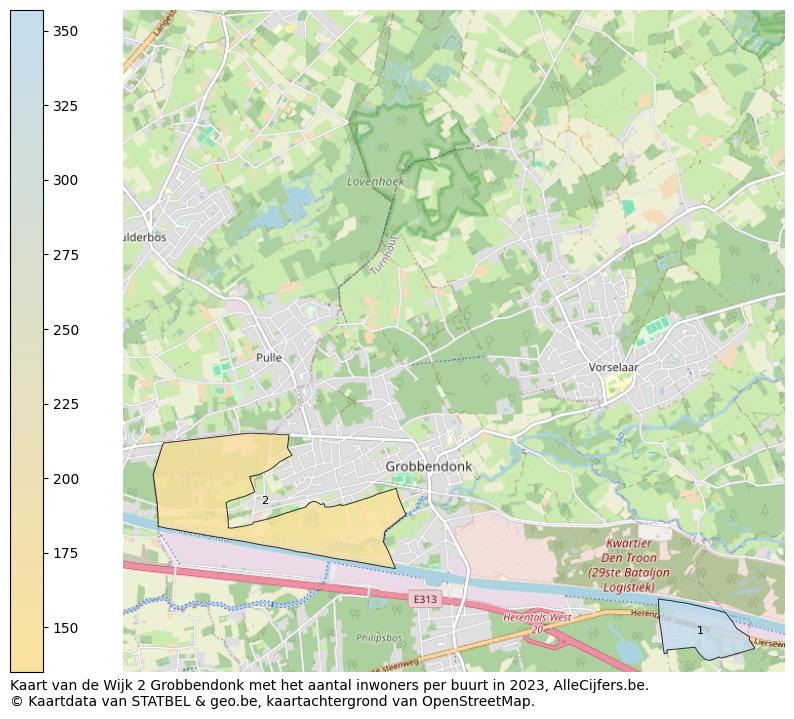 Aantal inwoners op de kaart van de Wijk 2 Grobbendonk: Op deze pagina vind je veel informatie over inwoners (zoals de verdeling naar leeftijdsgroepen, gezinssamenstelling, geslacht, autochtoon of Belgisch met een immigratie achtergrond,...), woningen (aantallen, types, prijs ontwikkeling, gebruik, type eigendom,...) en méér (autobezit, energieverbruik,...)  op basis van open data van STATBEL en diverse andere bronnen!