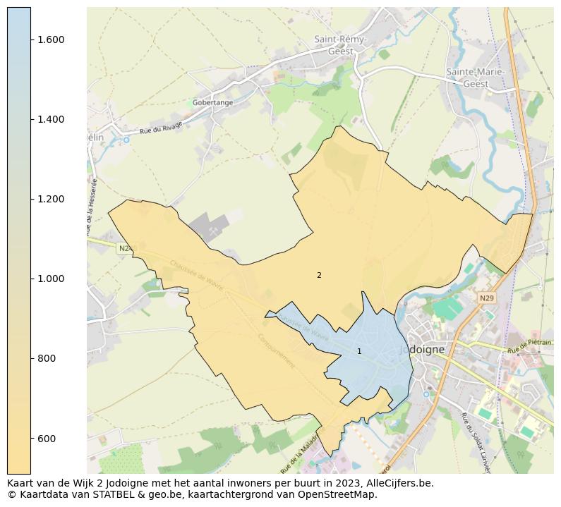 Aantal inwoners op de kaart van de Wijk 2 Jodoigne: Op deze pagina vind je veel informatie over inwoners (zoals de verdeling naar leeftijdsgroepen, gezinssamenstelling, geslacht, autochtoon of Belgisch met een immigratie achtergrond,...), woningen (aantallen, types, prijs ontwikkeling, gebruik, type eigendom,...) en méér (autobezit, energieverbruik,...)  op basis van open data van STATBEL en diverse andere bronnen!